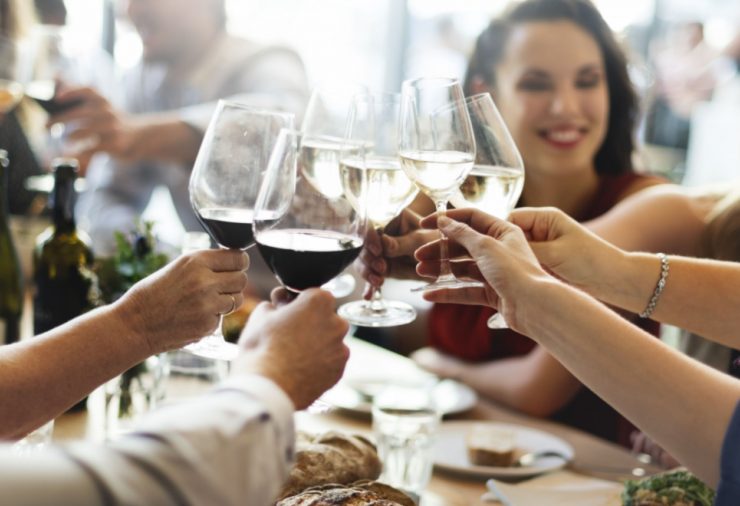 Drinking Wine At Restaurant