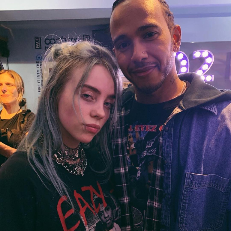 Lewis Hamilton and Billie Eilish